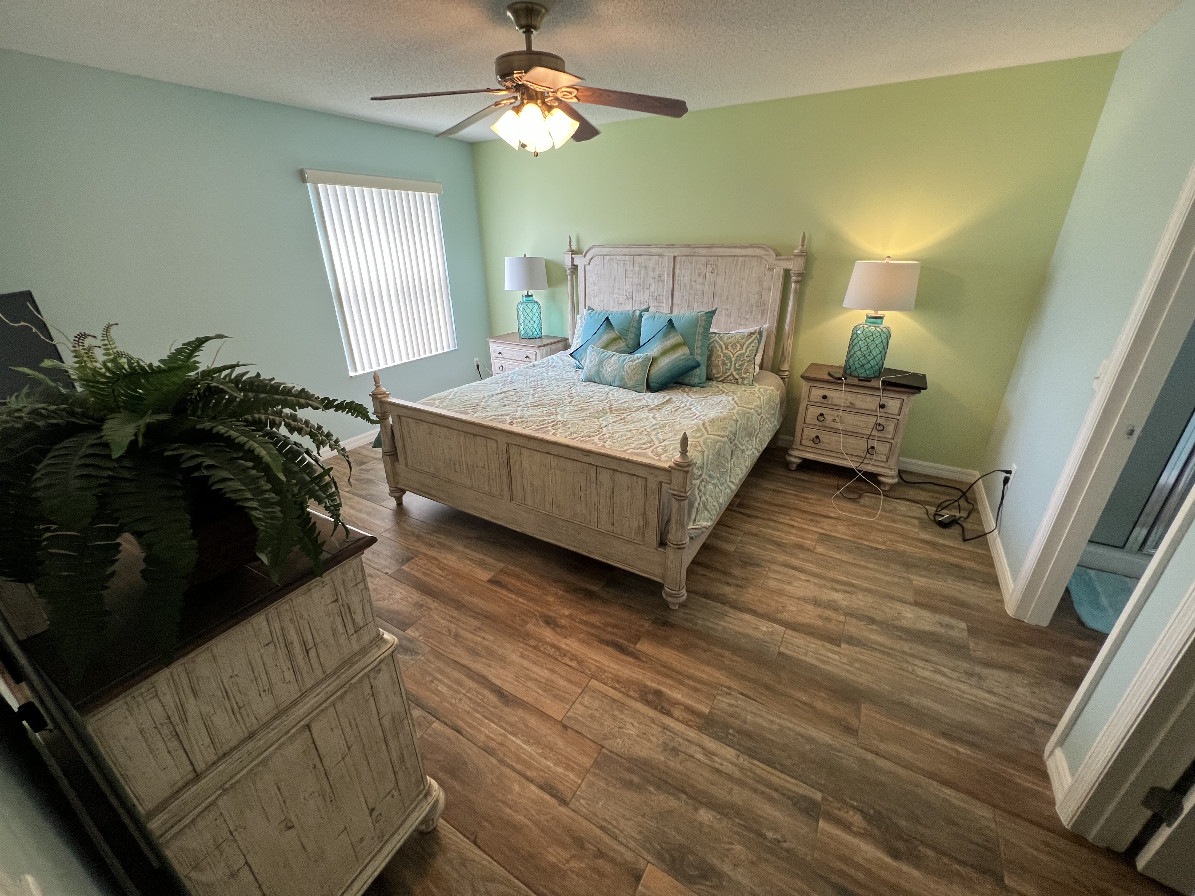 Master bedroom full view with nightstands